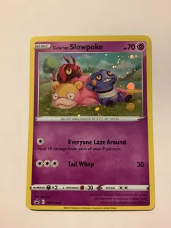 2021 Pokemon SWSH Black Star Promo SWSH126 Galarian Slowpoke M/NM - Image 1