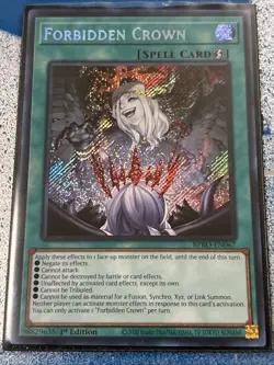 Yu-Gi-Oh! TCG Forbidden Crown Secret Rare BPRO 1st Edition NM - Image 1
