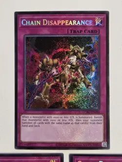 Chain Disappearance LCKC-EN094 (x3) Secret Rare Yugioh Set Unlimited Mint - Image 2
