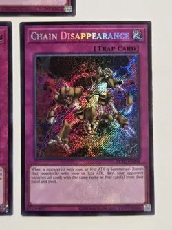 Chain Disappearance LCKC-EN094 (x3) Secret Rare Yugioh Set Unlimited Mint - Image 4