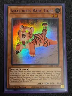 Yugioh Amazoness Baby Tiger LDS1-EN023 Ultra Rare 1st Ed Purple NM - Image 1
