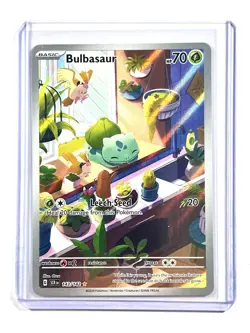 2024 Bulbasaur 143 Illustration Rare IR Holo Stellar Crown Pokemon TCG Card - Image 3