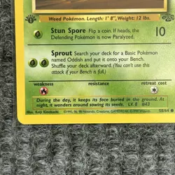 Vintage Pokemon TCG Oddish Jungle 1st Edition 58/64 Grass Common MP WOTC Card - Image 4