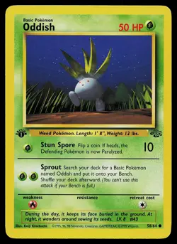Pokemon Card - Oddish Jungle 58/64 Common 1st Edition - Image 1