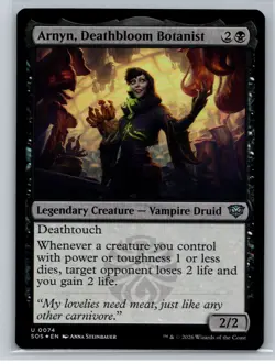 MTG - Secrets of Strixhaven #74 Arnyn, Deathbloom Botanist FOIL - Image 1