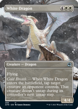 White Dragon - Foil - Borderless Light Play, English Magic the Gathering MTG Adv - Image 1