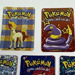 Pokemon Vintage Vending Machine Prism Pocket Monsters Holo Stickers LOT Of 7 - Image 3