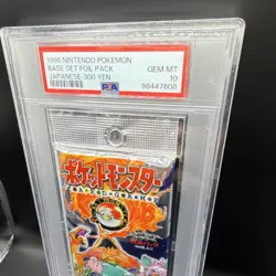 Nintendo 1996 Pokemon TCG Base Set Foil Booster Pack JP PSA 10 YEN 300 (POP 115) - Image 1