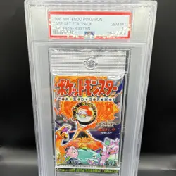 Nintendo 1996 Pokemon TCG Base Set Foil Booster Pack JP PSA 10 YEN 300 (POP 115) - Image 2