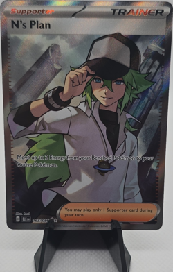 Pokemon N's Plan Trainer Supporter 163/086 Sv: Black Bolt Ultra Rare Holo - Image 1