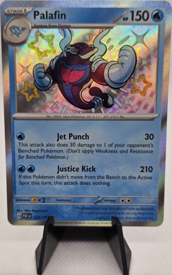 Palafin 124/091 SV: Paldean Fates Shiny Rare Holo 150 HP Pokemon TCG - Image 1