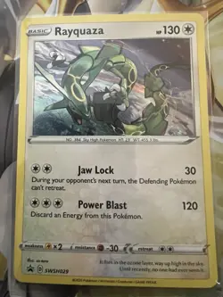 Pokemon TCG Rayquaza - SWSH029 Sword & Shield Black Star Promo NM W/Swirl - Image 1