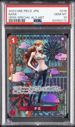 2023 ONE PIECE JAPANESE OP05-AWAKENING OF THE NEW ERA #016 NAMI PSA 10 - Image 1