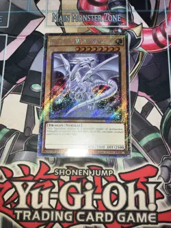 Blue-Eyes White Dragon Platinum Secret Rare RA04-EN108 8th Art Yugioh - Image 1