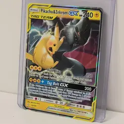 Pikachu & Zekrom GX 33/181 Sm-Team Up Holo Tag Team Pokemon Card - Image 3