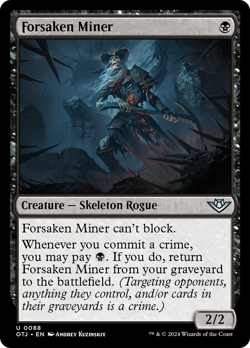 Forsaken Miner (REGULAR) x1 - MTG Outlaws of Thunder Junction OTJ #88 - Image 1