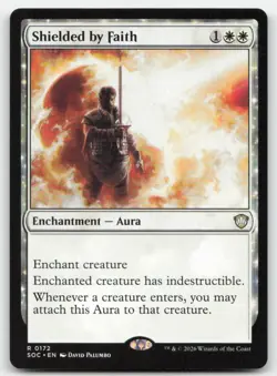 Shielded by Faith 172 SOC Commander: Secrets of Strixhaven Magic MTG NM - Image 1