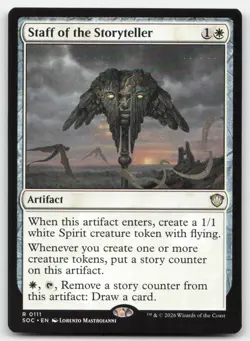 Staff of the Storyteller 111 SOC Commander: Secrets of Strixhaven Magic MTG NM - Image 1