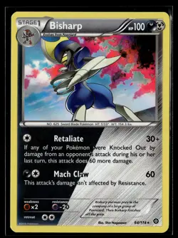 Pokemon TCG XY - Steam Siege #64/114 Bisharp HOLO - Image 1