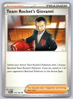Team Rocket's Giovanni 174/182 Destined Rivals Pokemon NM - Image 1