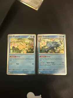 Psyduck 007 Golduck 008 Mega Evolution Black Star Promo - Pokemon TCG NM/M - Image 1