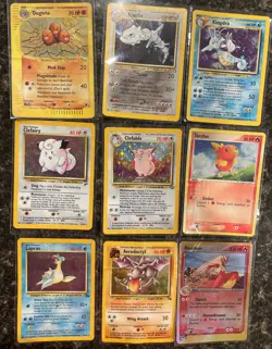 Pokemon TCG Vintage DAMAGED Holo Card Lot of 9 - WOTC Neo Fossil Jungle - Image 1