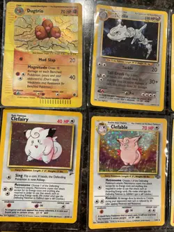 Pokemon TCG Vintage DAMAGED Holo Card Lot of 9 - WOTC Neo Fossil Jungle - Image 2