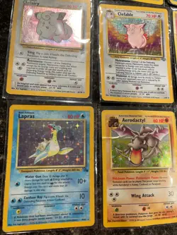 Pokemon TCG Vintage DAMAGED Holo Card Lot of 9 - WOTC Neo Fossil Jungle - Image 5