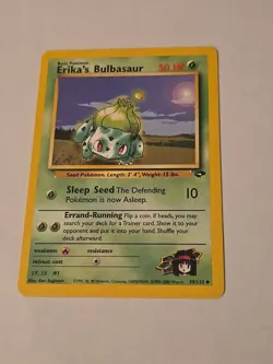 Vintage 1999 Erika's Bulbasaur Gym Challenge Pokemon Card 39/132 - Image 1