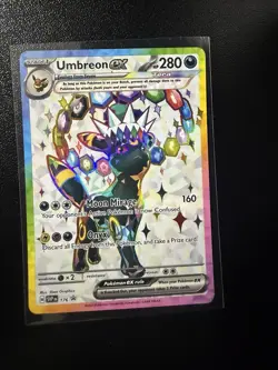 Umbreon ex 176 SVP Black Star Promo Holo Full Art Pokemon Card - Image 2