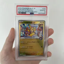 2025 Pokemon Center Fukuoka's Pikachu SV-P Promo #289 PSA 10 - Image 1