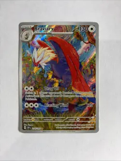 Pokemon TCG Braviary Sv08: Surging Sparks 214/191 Illustration Rare - Image 1
