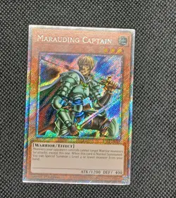 Yugioh - Marauding Captain RA03-EN118 1st Edition Platinum Secret Rare NM - Image 1