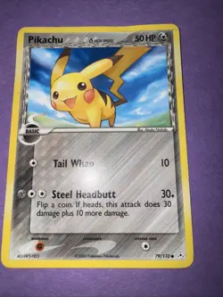 Pokemon Pikachu EX Holon Phantoms Card 79/110 Delta Species - Image 1