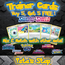 Pokemon Cards - Trainers - SWSH Sets - Choose Your Own - BUY 5 GET 5 FREE - Image 1