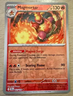 Pokemon TCG Magmortar 021/159 Journey Together Reverse Holo Rare Card - Image 1