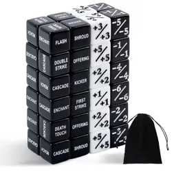 48 Pieces MTG Dice Counters,Abilities Keywords Counter Dice,MTG Life 16mm - Image 1