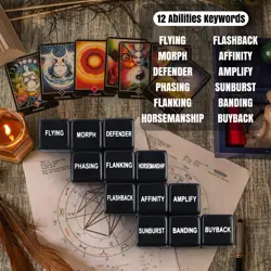 48 Pieces MTG Dice Counters,Abilities Keywords Counter Dice,MTG Life 16mm - Image 3