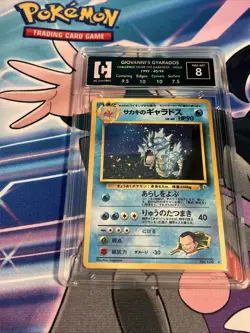 Giovanni’s Gyarados 1998 Pokemon Japanese Gym Holo No 130 HCG 8 PSA CGC - Image 1