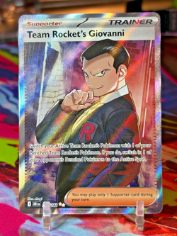 Pokemon TCG Destined Rivals TEAM ROCKET'S GIOVANNI 225/182 - Image 1