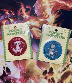 Pokemon Mew And Mewtwo Pocket Monsters Vintage Japanese Patches. - Image 1