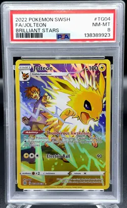 JOLTEON ⚡ #TG04/TG30 – POKEMON BRILLIANT STARS TRAINER GALLERY – PSA 8 NM-MT - Image 1