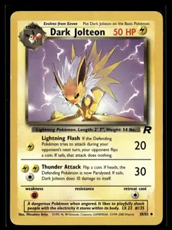 Pokemon TCG Team Rocket #38/82 Dark Jolteon - Image 1