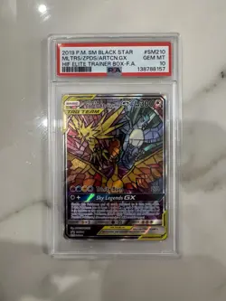 Pokemon Moltres Zapdos Articuno GX SM210 Promo PSA 10 Eng - Image 1