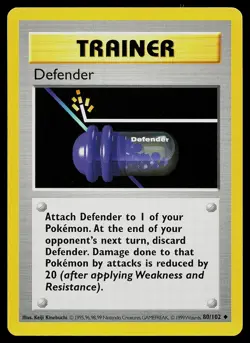 Pokemon Card - Defender Base Set Shadowless 80/102 Uncommon - Image 1