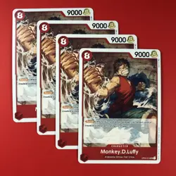 One Piece CCG | (Monkey D Luffy | OP04-014) x4 | Playset English Card TCG EN - Image 1