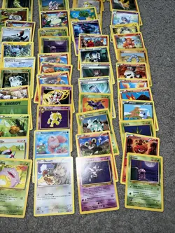 Vintage WOTC Pokemon Non Holo Lot Rare Base Fossil Jungle 100+ Card Lot - Image 4