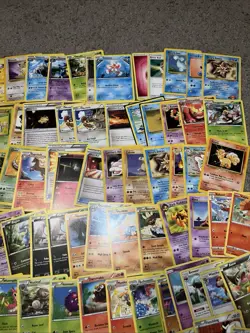 Vintage WOTC Pokemon Non Holo Lot Rare Base Fossil Jungle 100+ Card Lot - Image 4