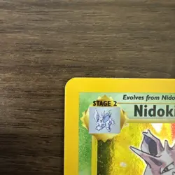 Nidoking Pokemon Card - Base Set 2 - Holo swirl Rare - NM Excellent Condition - Image 5