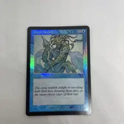 MTG - 1x Coral Merfolk (Foil) - 7th Seventh Edition - LP FREE SHIPPING - Image 1